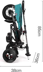 Tricicleta copii QPlay Rito Rubber Blue-Green