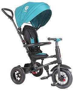 Tricicleta copii QPlay Rito Rubber Blue-Green