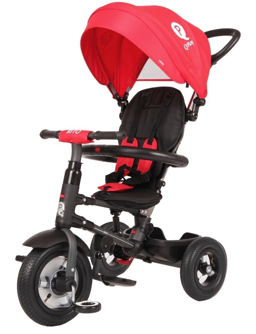 Tricicleta copii QPlay Rito Rubber Red