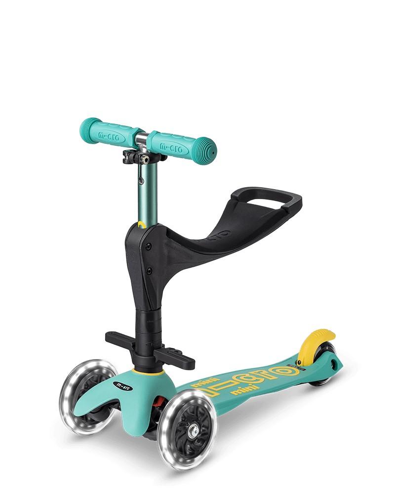Trotineta Micro Mini 3in1 Deluxe ECO LED Mint