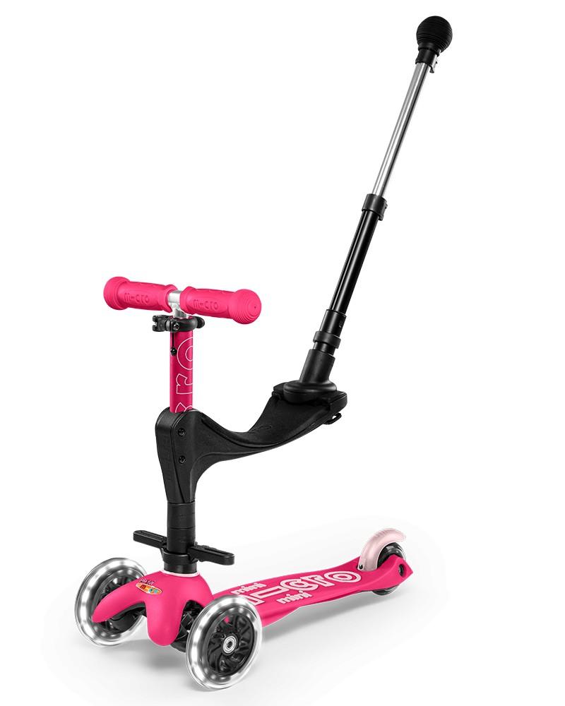 Trotineta Micro Mini 3in1 Deluxe Plus LED Pink
