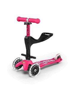 Trotineta Micro Mini 3in1 Deluxe Plus LED Pink