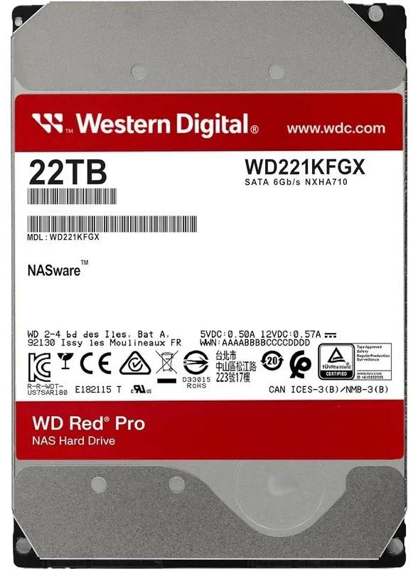 HDD WESTERN DIGITAL WD Red Pro 22 TB (WD221KFGX)