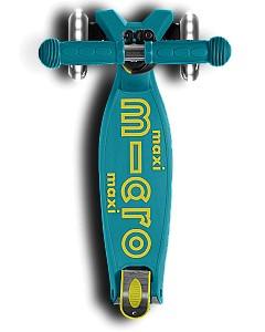 Trotineta Micro Maxi Deluxe Foldable LED Petrol Green