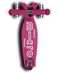 Trotineta Micro Maxi Deluxe Foldable LED Berry Red