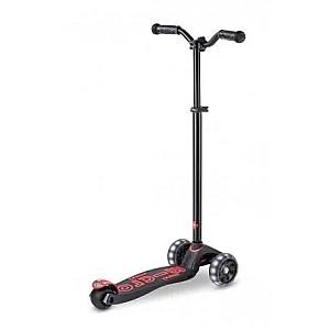 Trotineta Micro Maxi Deluxe Pro LED Black Red