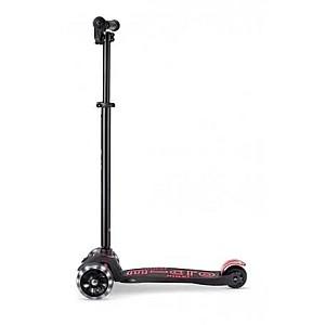 Trotineta Micro Maxi Deluxe Pro LED Black Red