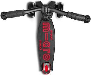 Trotineta Micro Maxi Deluxe Pro LED Black Red