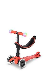 Trotineta Micro Mini2Grow Deluxe Magic LED Red