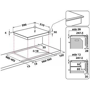 Plita incorporabila electrica Whirlpool WL S5360 BF/W