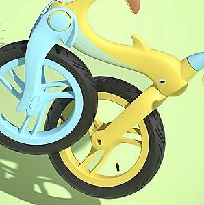 Bicicleta fara pedale 4Play Dolphin Blue-Yellow