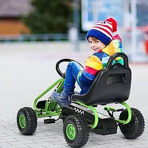 Kart cu pedale Costway TY327797GN Green/Black