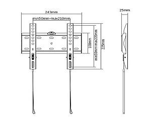 Suport pentru televizor Gembird WM-42F-01