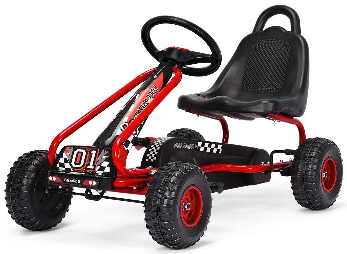 Kart cu pedale Costway TY327797RE Red/Black