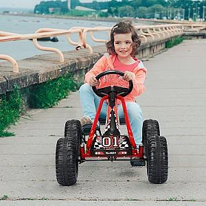 Kart cu pedale Costway TY327797RE Red/Black