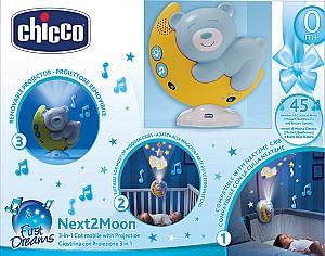 Carusel pentru patuc Chicco Next 2 Moon Blue