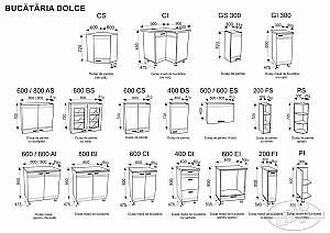 Set mobila bucatarie Ambianta Dolce Wenge (1.7x2.3 m)