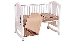 Lenjerie de pat Polini Kids Stele 3 unități Macchiato