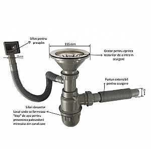 Chiuveta de bucatarie MIXXUS Z7749-08-180E