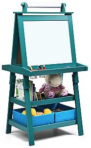 Tabla de scris pentru copii Costway TY327442BL Turquoise/Blue