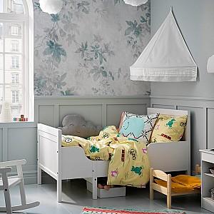 Pat copii IKEA Sundvik cu somiera 80x200 Alb