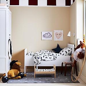 Pat copii IKEA Sundvik cu somiera 80x200 Alb