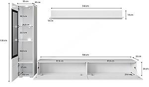 Living Bratex Vera I Alb/Alb lucios