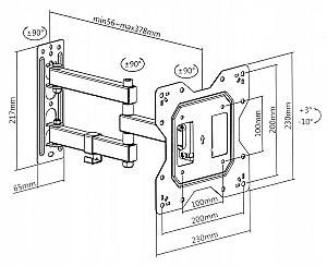 Suport pentru televizor Brateck LPA68-223