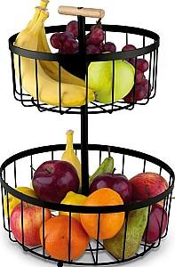 Bol pentru fructe Tadar 2-Level Black