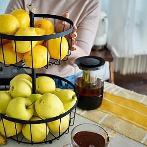 Bol pentru fructe Tadar 2-Level Black