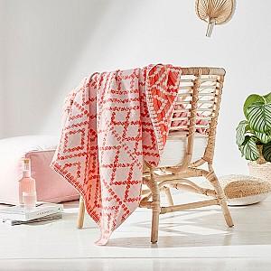 Plapuma IBENA Jacquard Kailua Redorange/Ivory