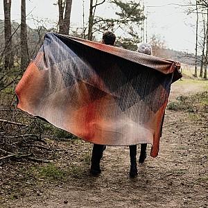 Plapuma IBENA Jacquard Luena Dark grey/Orange