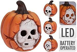 Decor pentru gradina Halloween Dovleac cu Craniu (42487)