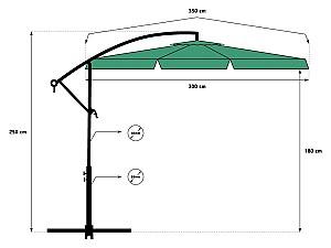 Umbrela FUNFIT Garden 3053 (verde)
