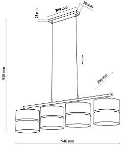 Lustra TK Lighting Hilton 15W Alb (TK-4775)