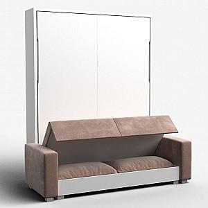 Pat rabatabil Flat City 160x200 Alb