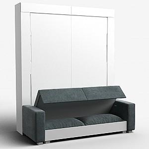 Pat rabatabil Flat Kostas 160x200 Alb