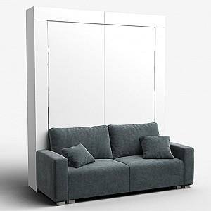 Pat rabatabil Flat Kostas 160x200 Alb