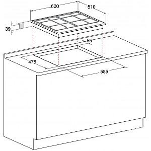 Plita pe gaz incorporabila Hotpoint-Ariston PCN641T/IX/HA