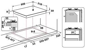 Plita pe gaz incorporabila Whirlpool GMT 6422 AN