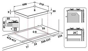 Plita pe gaz incorporabila Whirlpool GMT 6422 OW