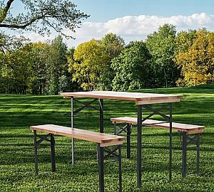 Set mobila de gradina GardenLine MEB0780 Natural (Maro)/Negru