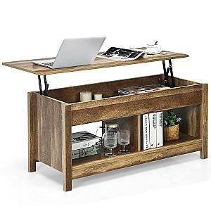 Masuta de cafea, reviste Costway HW67317NY Natural (Maro)