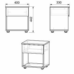 Noptiera KompaniT PKT-8 Stejar sonoma