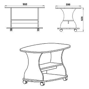 Masuta de cafea, reviste KompaniT Kapriz Wenge
