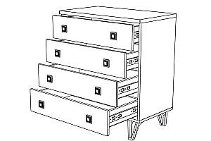 Comoda ML Mobila Mira Nr.9 800 Alb