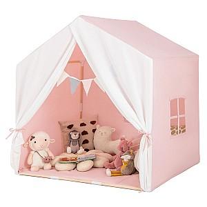 Cort pentru copii Costway TP10135PI Pink/White
