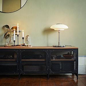 Lampa de masa IKEA Tallbyn opal sticlă 40cm Nichelat