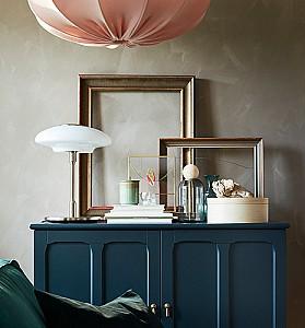 Lampa de masa IKEA Tallbyn opal sticlă 40cm Nichelat