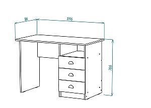 Masa de birou ML Mobila Rio Nr.7 Stejar Sonoma/Alb